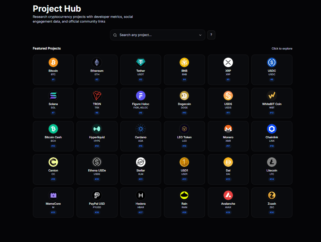 Crypto Project Hub